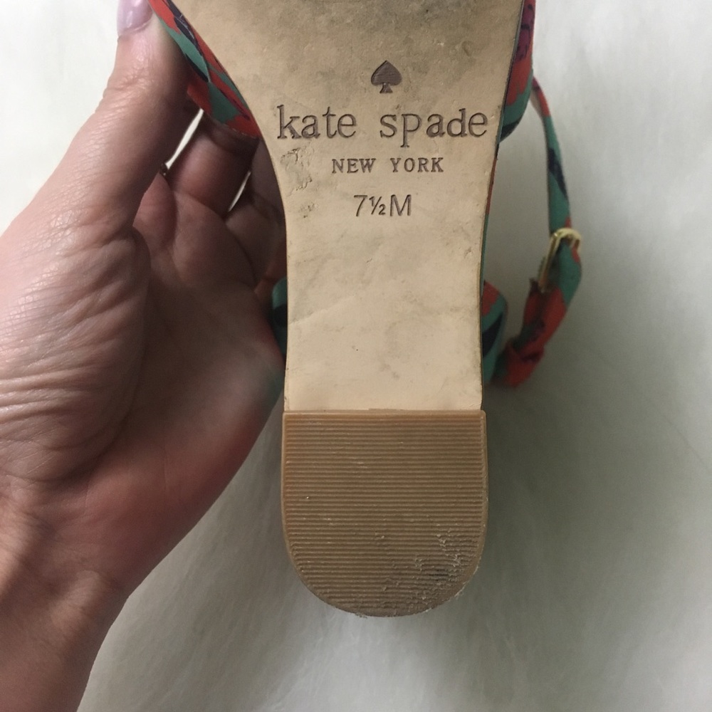 Kate Spade Floral Wedges, Size 7.5 - Picture 7 of 8